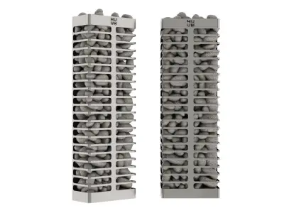 Huum electric sauna heater set 3D model
