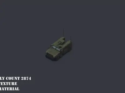 Military Car  Free low-poly 3D model