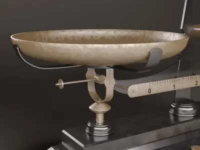 Industrial Balance Scale Tool 3D model Low-poly 3D model