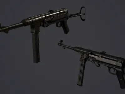 MP40 - WWII Low-poly 3D model