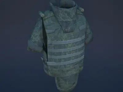 bulletproof vest Low-poly 3D model