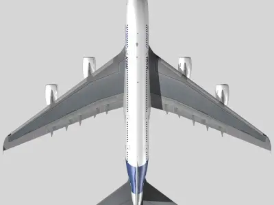 Airbus A-380 Airbus Industries House colors 3D model