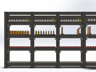 Press brake tool cabinet 3D model