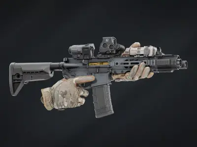 SAI GRY AR15 RIFLE Low-poly 3D model