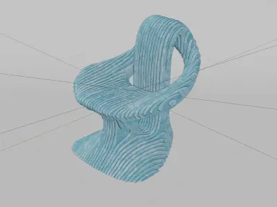 Wood Chair Free 3D model purchase
