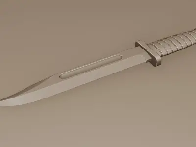 Combat Knife High-Poly Free 3D model