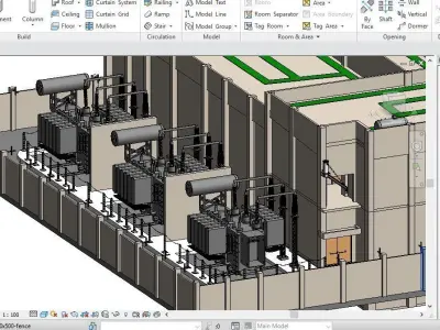 Substation Revit Model 2015  3D model