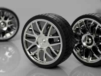 Car Tyre 3D model by vinayakunni414