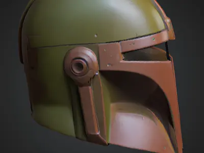 Star Wars Mandalorian helmet V1 Free 3D print model