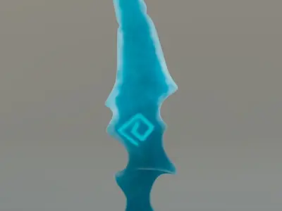 3D Icy Spear Model  3D model