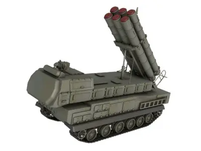 Buk M3 SA-17 missile systems 3D model