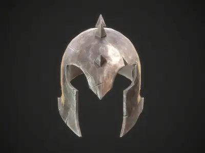Orc Helmet 01 Low-poly 3D model