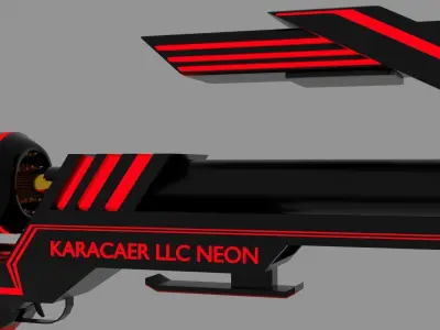 sniper rifle 3D model 10