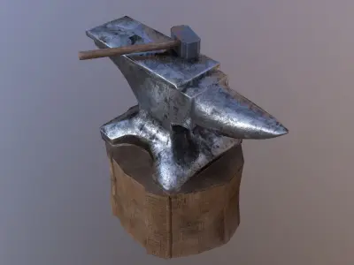 Low Poly Anvil Free low-poly 3D model