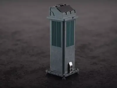 scifi port electrical module station 3D model