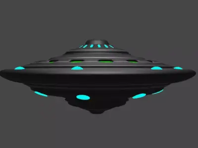 UFO Alien Spaceship 3d Model spaceship Low poly Ufo 2  3D model