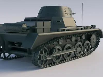 Panzerkampfwagen german tank 3D model