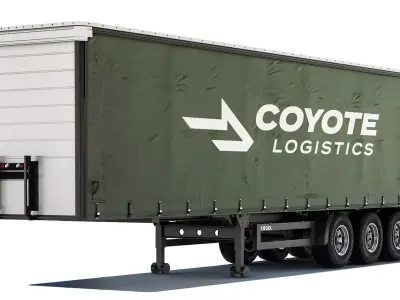 Kogel S24-1 Semi-trailer curtain 2021 3D model