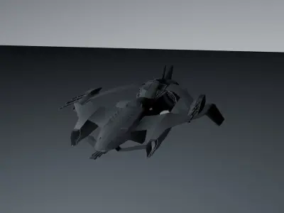 space ship fighter   Low-poly 3D model