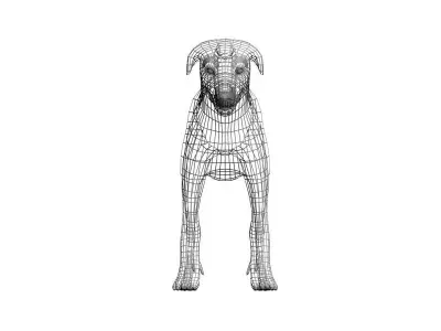 Nice dog Low-poly 3D model