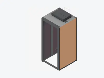 Booth - Phone - Officetec - Pod Low-poly 3D model