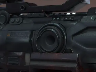 Concept Sci-Fi Heavy Assault Rifle Low-poly 3D Low-poly 3D model