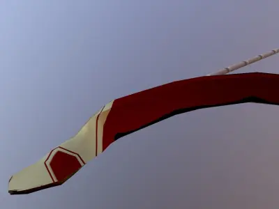 Low Poly Bow and arrow Free low-poly 3D model
