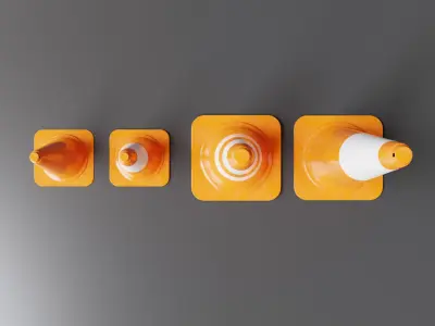 Cones Pack 002 3D model