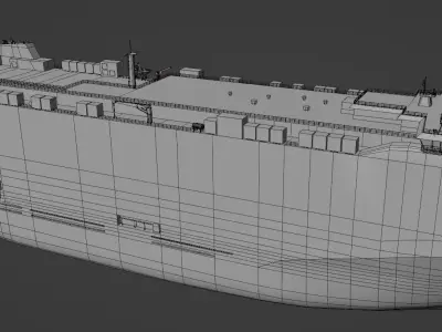 LNG-Powered Vehicles Carrier HOEGH MOONLIGHT Low-poly 3D model