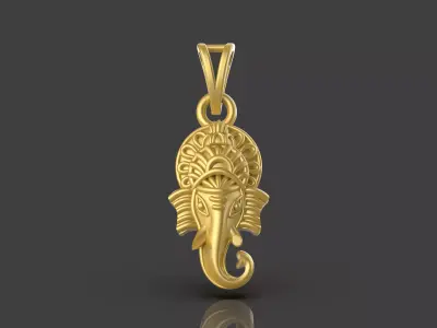 Small Ganpati Pendant - 0042 3D print model