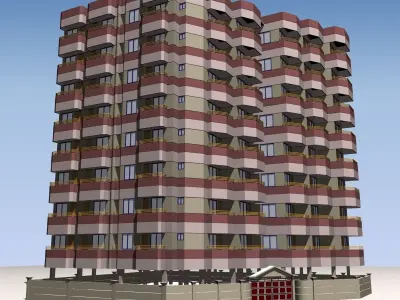 Apartment Building 3D model purchase