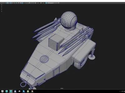 Air Defence Missile Low-poly 3D model