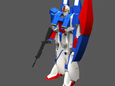 Gundam Low-poly 3D model