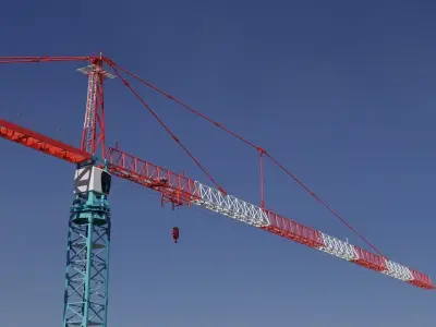 Hammerhead Tower Crane 5 - Big Construction Crane 3D model