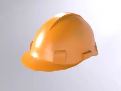 Safety Helmet Low Poly Low-poly 3D model purchase