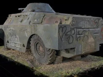 Soviet BRDM-2 Military Vehicle - Gaussian Splatting 3D model