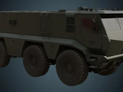 Military Truck 1B Low-poly 3D model