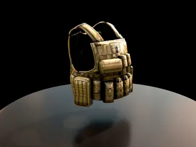 Army Body Armor Low-poly 3D model
