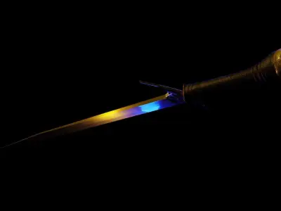 Knights Blade Medieval Sword Low-poly 3D model