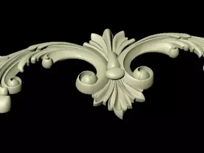 Central decor ornament for furniture 3D model 1157