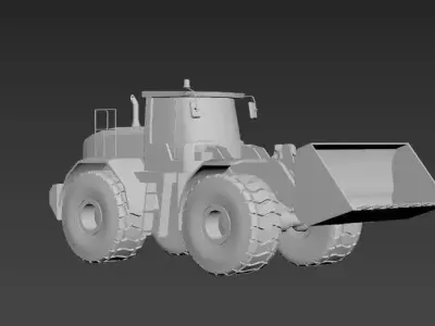 Dozer vehicle Low-poly 3D model