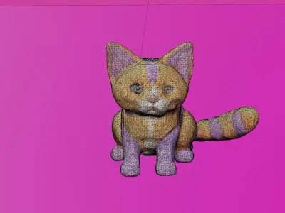 orange cat  3D model