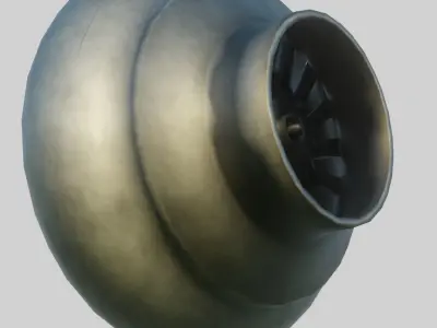 Turbine for car low poly PBR game ready Low-poly 3D model