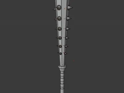 Big mace Low-poly 3D model