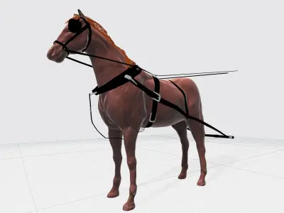horse for a carriage model 3D model