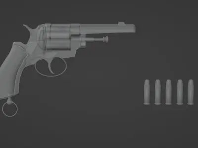 Hugo Hensel Mystery Revolver 3D model