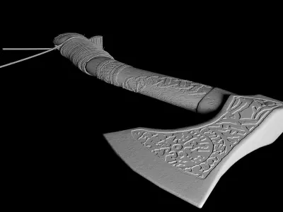 Battle Axe  Low-poly 3D model order