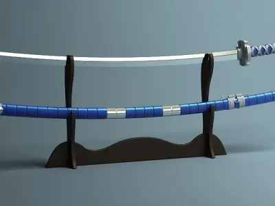 Japanese Katana Collection 3D model