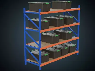Storage Box 1 Basic Low-poly 3D model