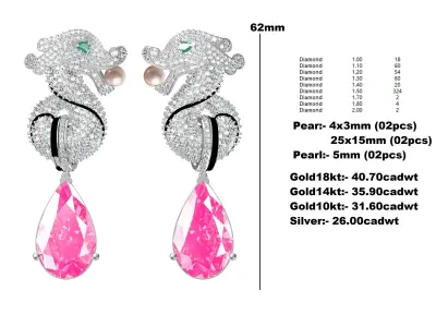 Seahorse Hip Hop Earring 3D print model